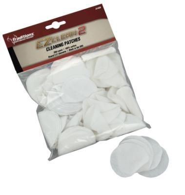 Traditions EZ Clean 2 Cleaning Patches .45-.54 Cal 2.5 in. Diameter 100 Per Bag