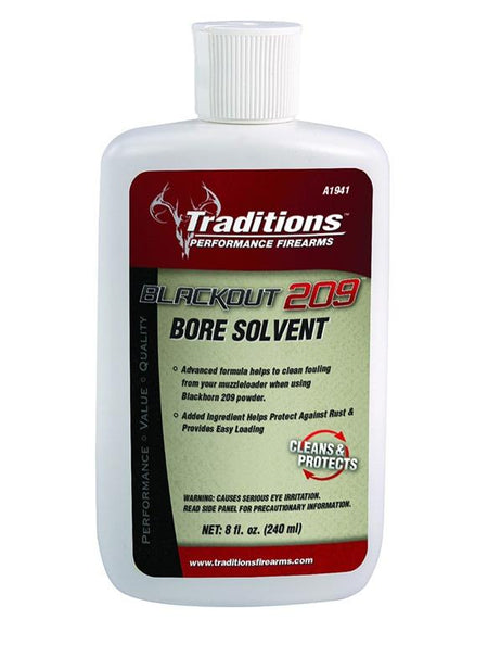 Traditions BlackOut 209 Bore Solvent for Muzzleloaders 8 oz Bottle