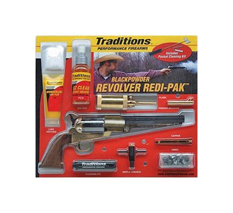 Traditions 1858 Army Redi-Pak Black Powder Revolver .44 Cal 8" Blued Barrel Walnut
