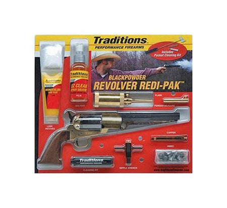 Traditions 1858 Army Redi-Pak Black Powder Revolver .44 Cal 8" Blued Barrel Walnut
