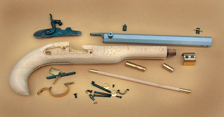 Traditions Kentucky Pistol Black Powder Build-It-Yourself Kit .50 Cal 10" White Barrel Raw Hardwood