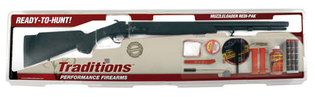 Traditions Redi-Pak Buckstalker XT Muzzleloader .50 Cal Black Blued with Accessories