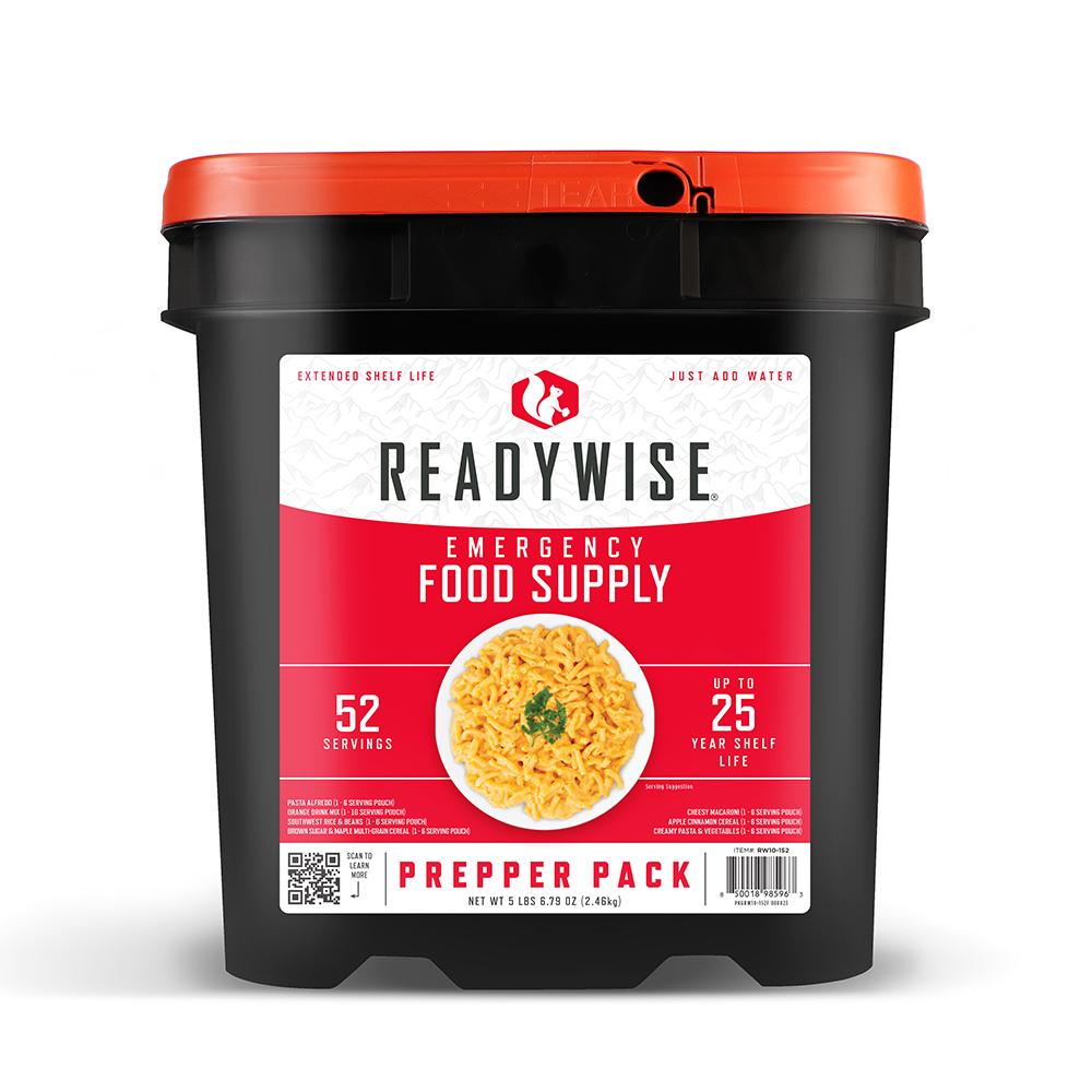 Readywise Entree Only Grab and Go Emergency Food Kit 60 Servings