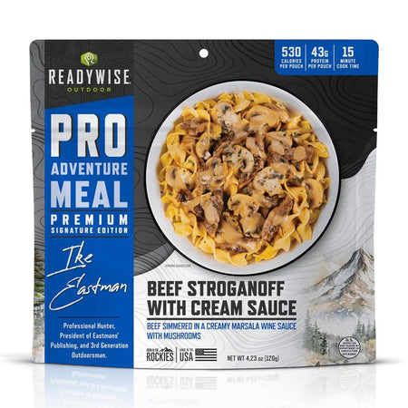 ReadyWise Outdoor ProMeal Beef Stroganoff with Mushroom Cream Sauce Single Pouch