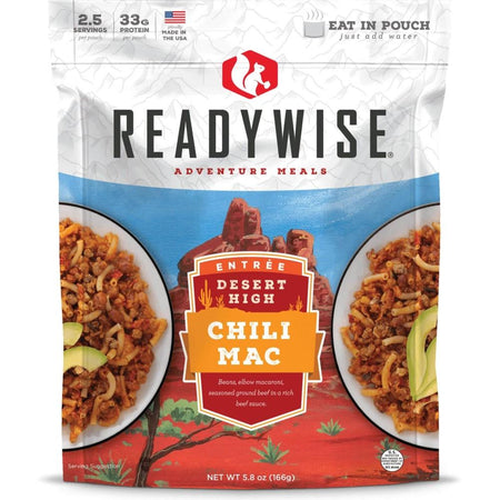 Readywise Desert High Chili Mac with Beef 5.8oz Resealable Pouch