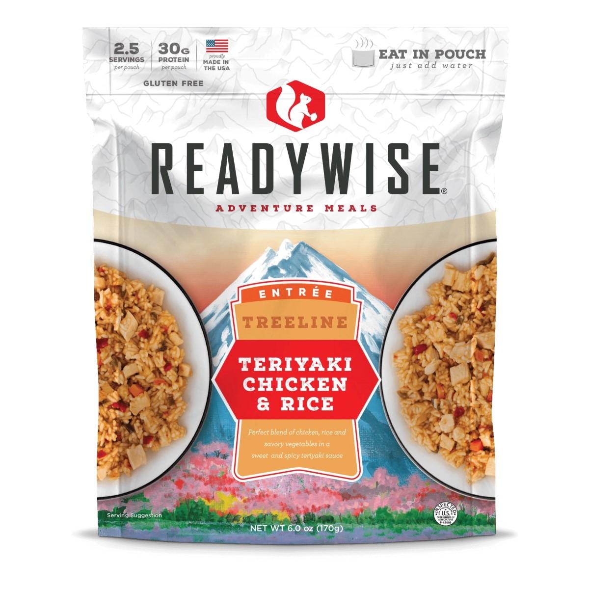 Readywise Treeline Teriyaki Chicken and Rice Meal Pouch 6 oz