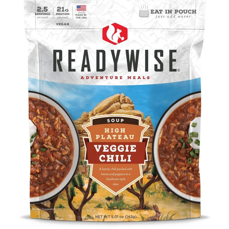 Readywise High Plateau Veggie Chili Soup 3oz Resealable Pouch