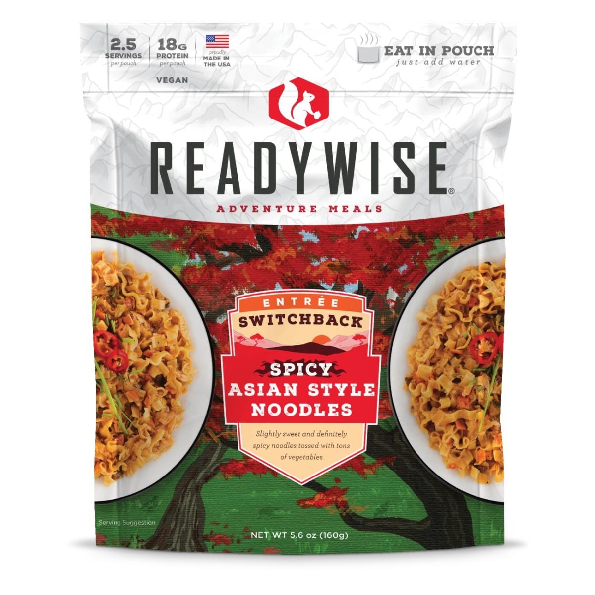 Readywise Switchback Spicy Asian Style Noodles Outdoor Meal Pouch 5.6 oz