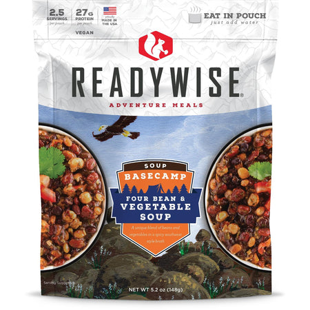 Readywise Basecamp Four Bean & Vegetable Soup Pouch 5.2oz