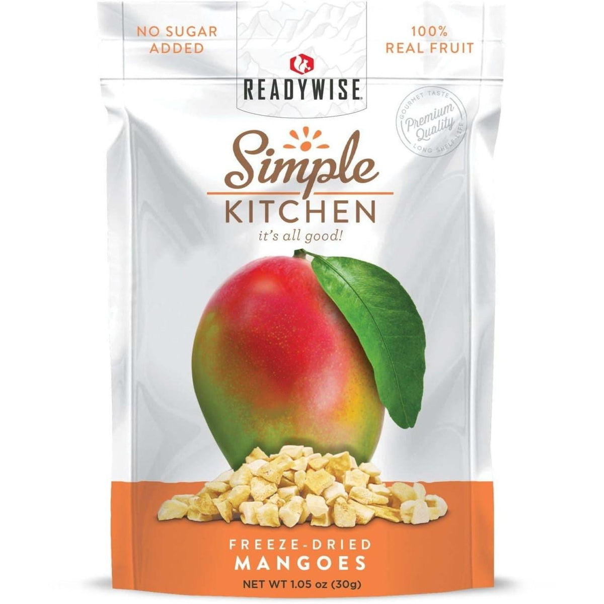 Readywise Simple Kitchen Freeze Dried Mango Single Serving Snack