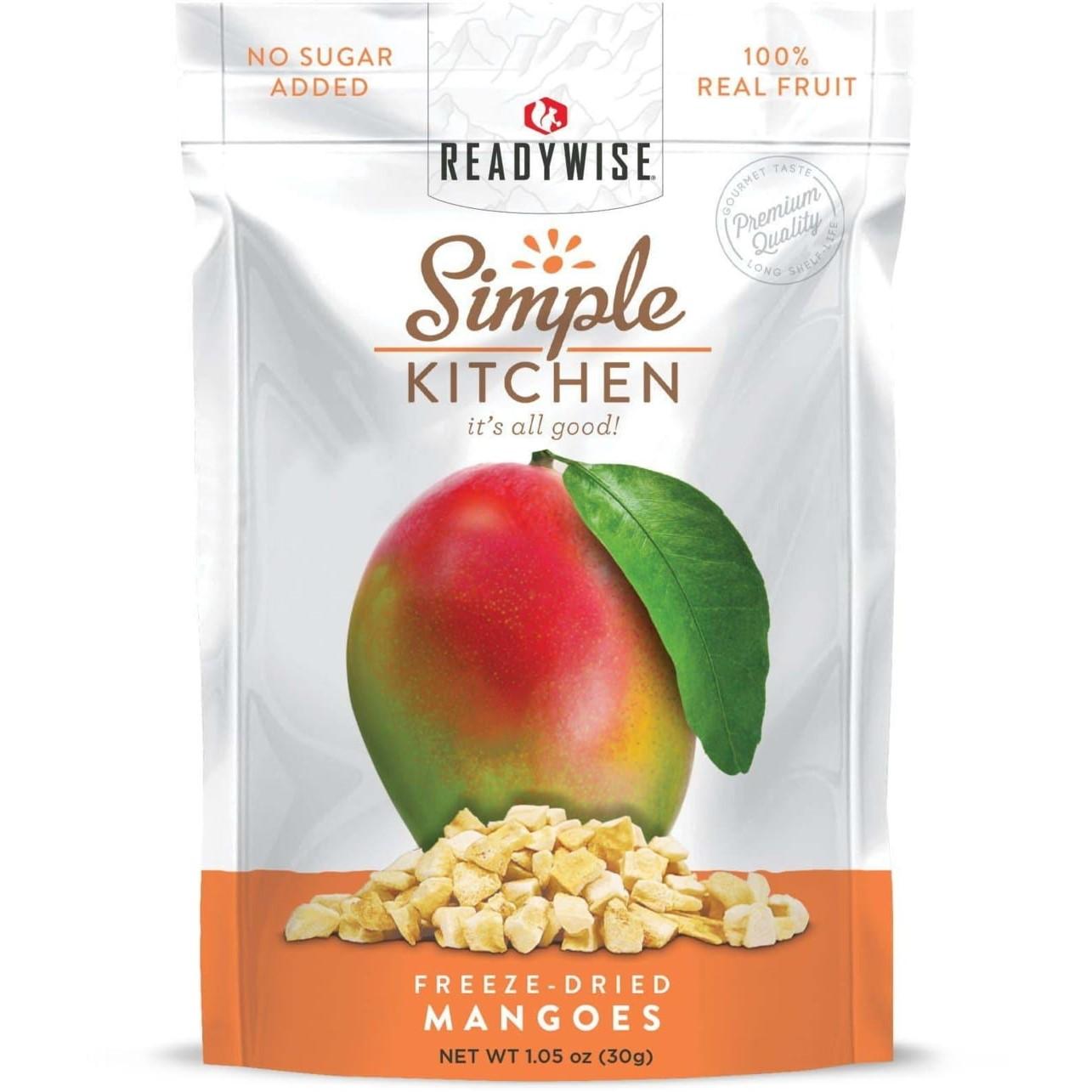 Readywise Simple Kitchen Freeze Dried Mango Single Serving Snack