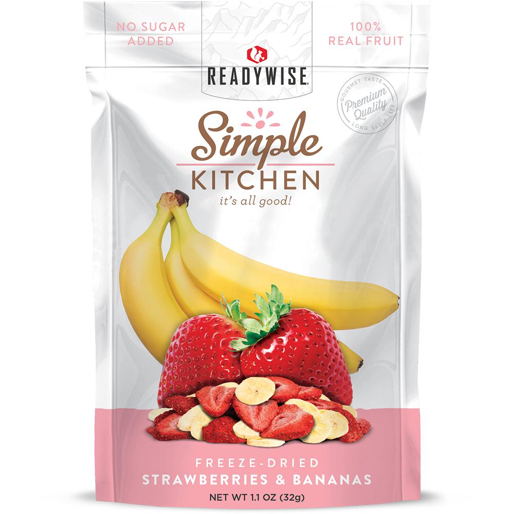 Readywise Simple Kitchen Freeze Dried Strawberries and Bananas Snack