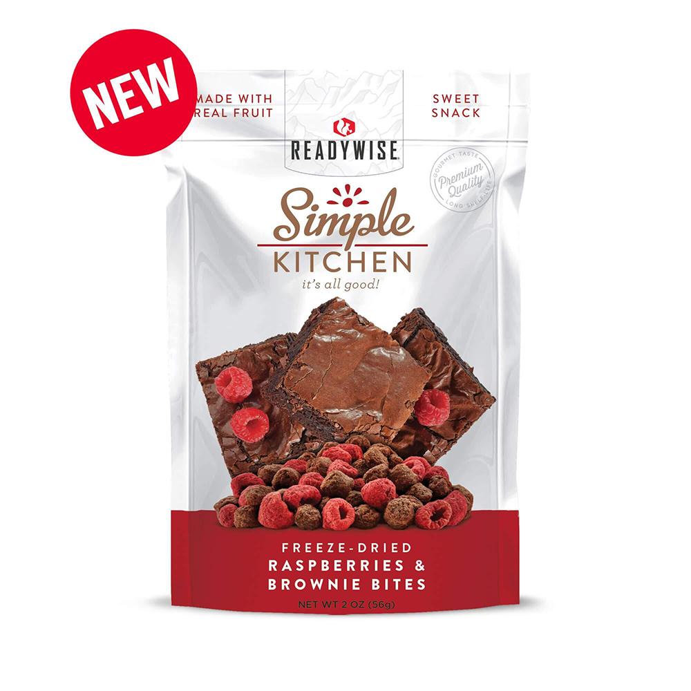 Readywise Simple Kitchen Raspberries and Brownie Bites Snack