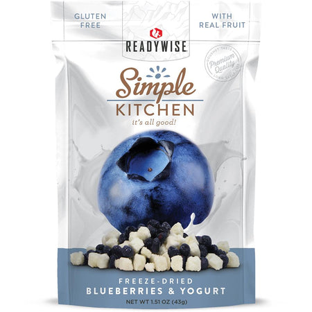 Readywise Simple Kitchen Freeze Dried Blueberries and Yogurt Snack