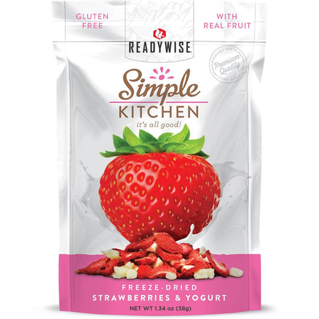 Readywise Simple Kitchen Freeze-Dried Strawberries and Yogurt Snack
