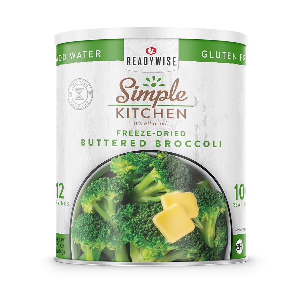 Readywise Simple Kitchen Freeze Dried Buttered Broccoli 20-Serving Can