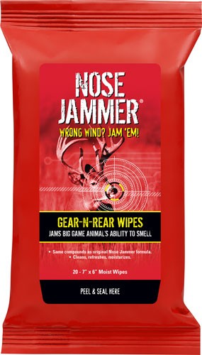 Nose Jammer Gear and Rear Wipes 7x6 Inch 20-Pack