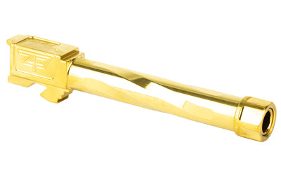 Zaffiri Precision Match Grade Threaded Pistol Barrel, 9MM, 4.49", TiN Gold, Fits Glock 17 Gen 1-4, 1/2x28