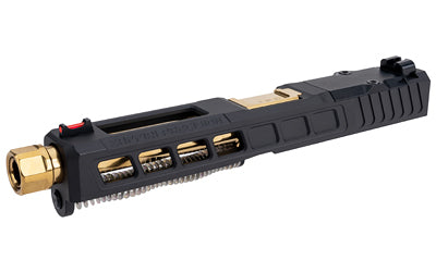 Zaffiri Precision ZPS.3 Glock 17 Gen 5 Complete Upper Kit, RMR Cut, Threaded Gold Barrel, HD Fiber Sights, Armor Black