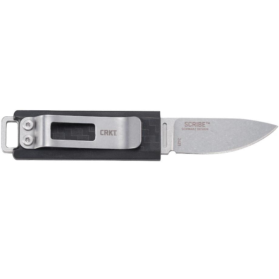 CRKT Scribe Fixed Blade EDC Knife 1-3/4 Inch Drop Point Black