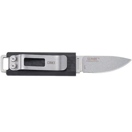CRKT Scribe Fixed Blade EDC Knife 1-3/4 Inch Drop Point Black