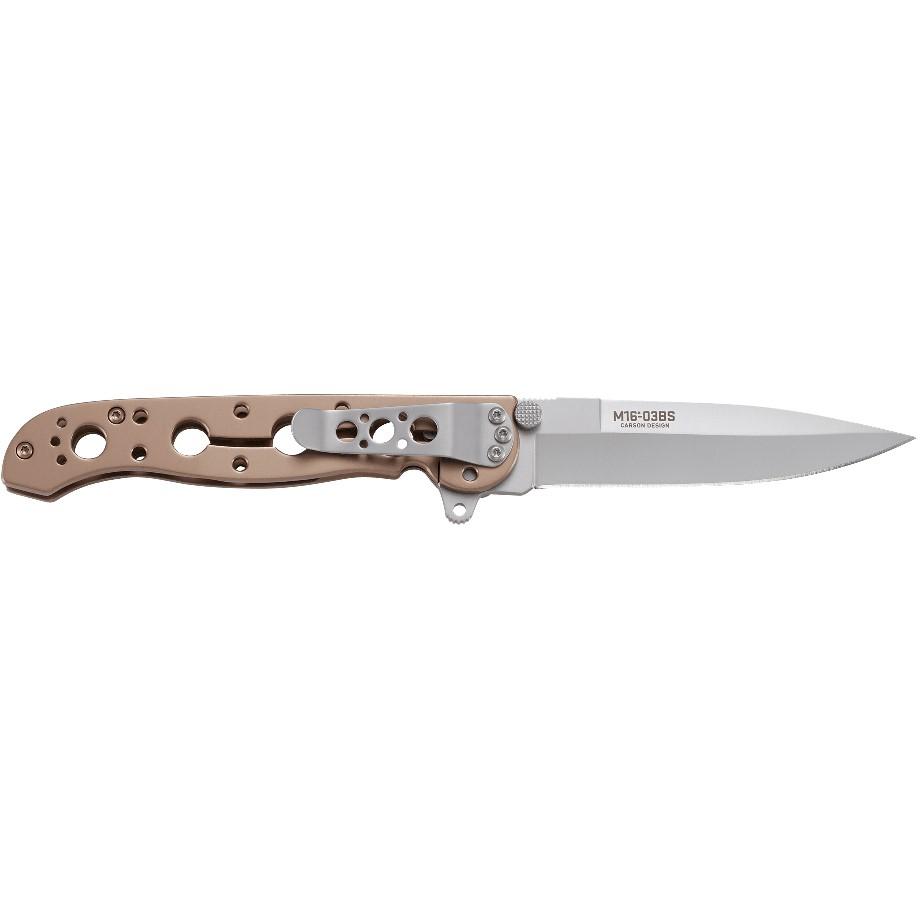 CRKT M16-03BS Bronze Titanium Nitride Folding Knife 3.5" Silver Blade