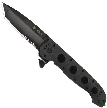 CRKT M16-14ZLEK Tanto Flipper Folding Knife 3.75-Inch Black Serrated Blade