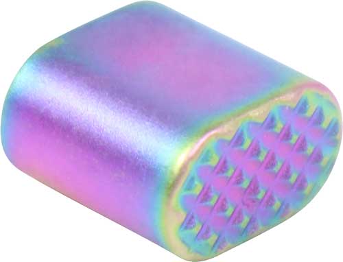 Guntec AR15 Extended Magazine Release Button Rainbow PVD Coated