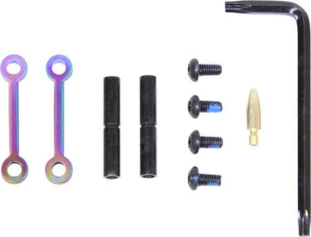 Guntec AR15 Anti-Rotation Trigger Hammer Pin Set Rainbow PVD