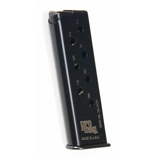ProMag Beretta 950 BS .25 ACP Blued Steel Handgun Magazine 8rd