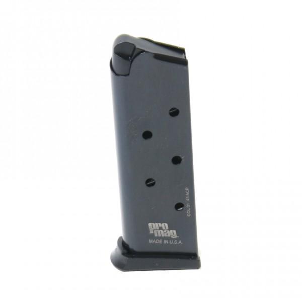 ProMag 1911 Officer's Model .45 ACP Blued Steel Handgun Magazine 6-Round