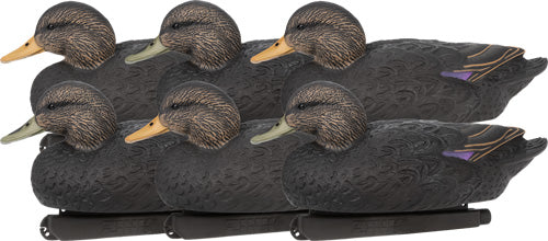 Zink Floater Decoys Black Duck 6-Pack