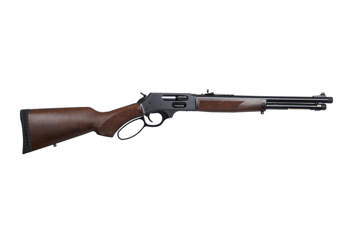 Henry H012PGR357 Protector Carbine 38 Special/357 Mag 7+1 16.50" Blued Threaded Barrel, Blued Steel Drilled & Tapped Receiver, American Walnut Fixed w/Pistol Grip Stock