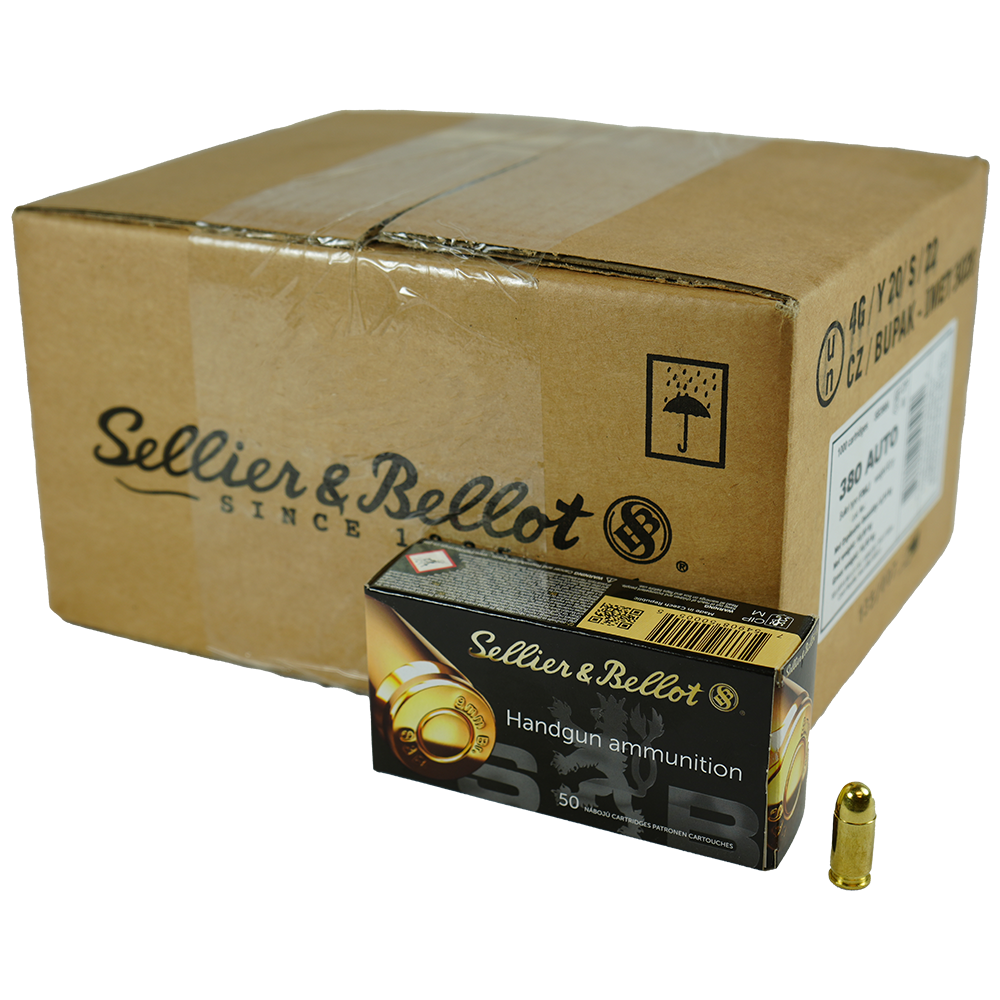 Sellier and Bellot Handgun .380 ACP/Auto 92 gr FMJ ammo