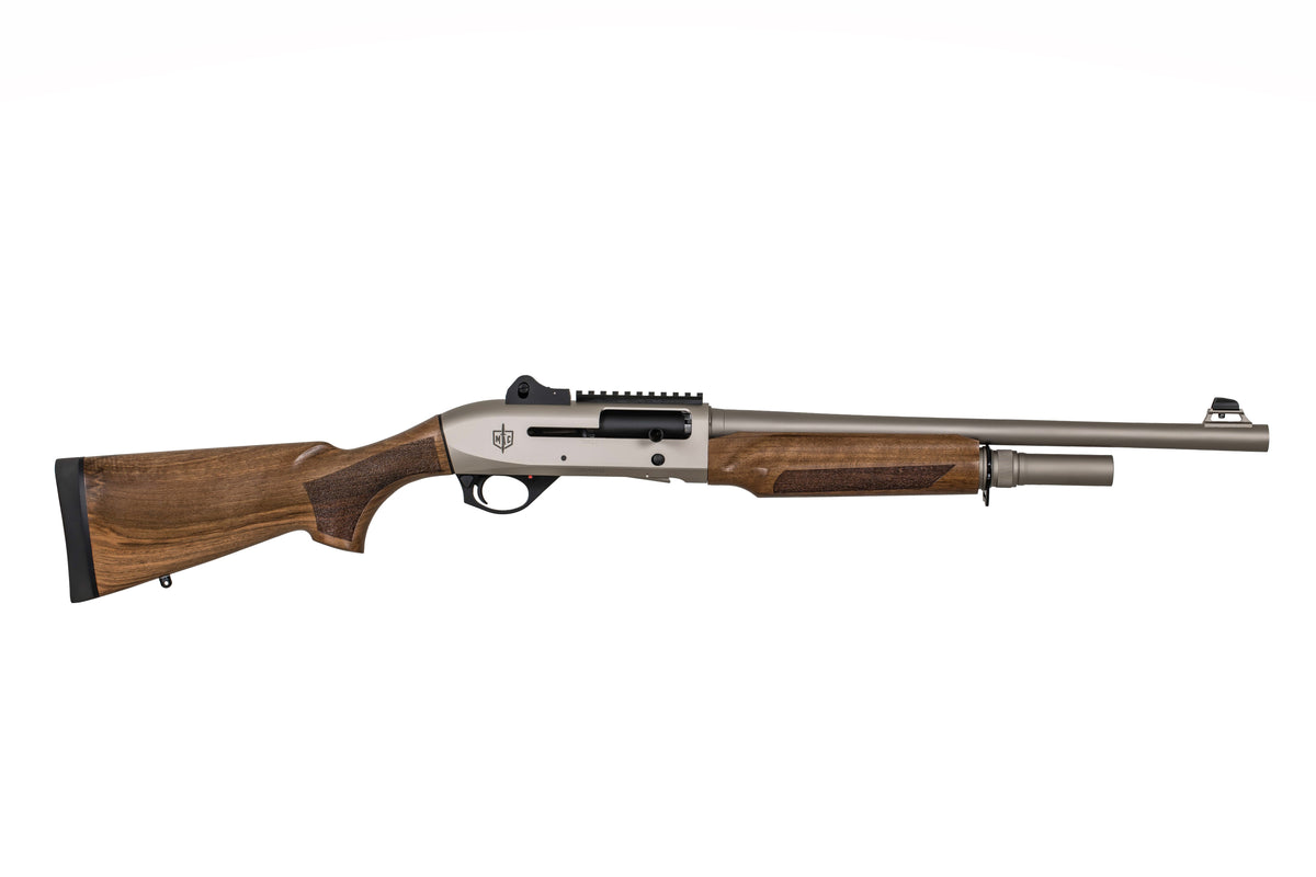 MAC 21000159 2 Tactical Marine 12 Gauge 3" 5+1 18.50", Electroless Nickel Barrel/Rec, Walnut Furniture, Ghost Ring Sight, Optics Mount, 3 Chokes