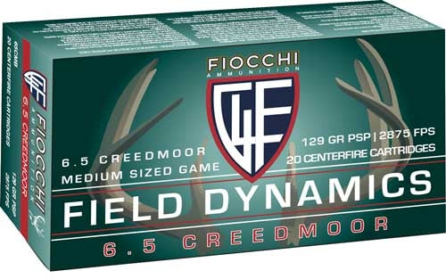 Fiocchi 65CMB Field Dynamics Pointed Soft Point PSP 129 Grain 6.5mm Creedmoor