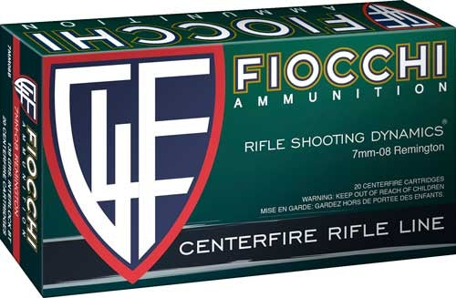 Fiocchi Field Dynamics 7mm-08 Remington 139 gr JSP ammo