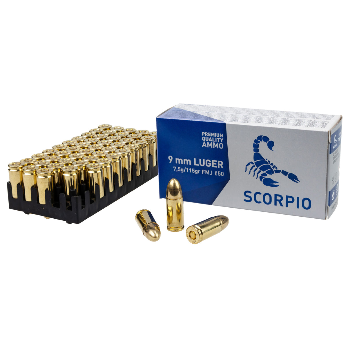 STV Scorpio 9mm Luger 115 Grain Full Metal Jacket(FMJ)