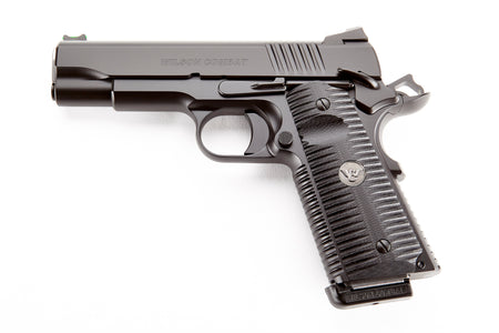 Wilson Combat ACPCOM9 ACP Commander 9mm Luger 10+1 4.25" Stainless Match Grade Barrel, Black Serrated Carbon Steel Slide, Black Armor-Tuff Carbon Steel Frame w/Beavertail, Black G10 Eagle Claw Grip