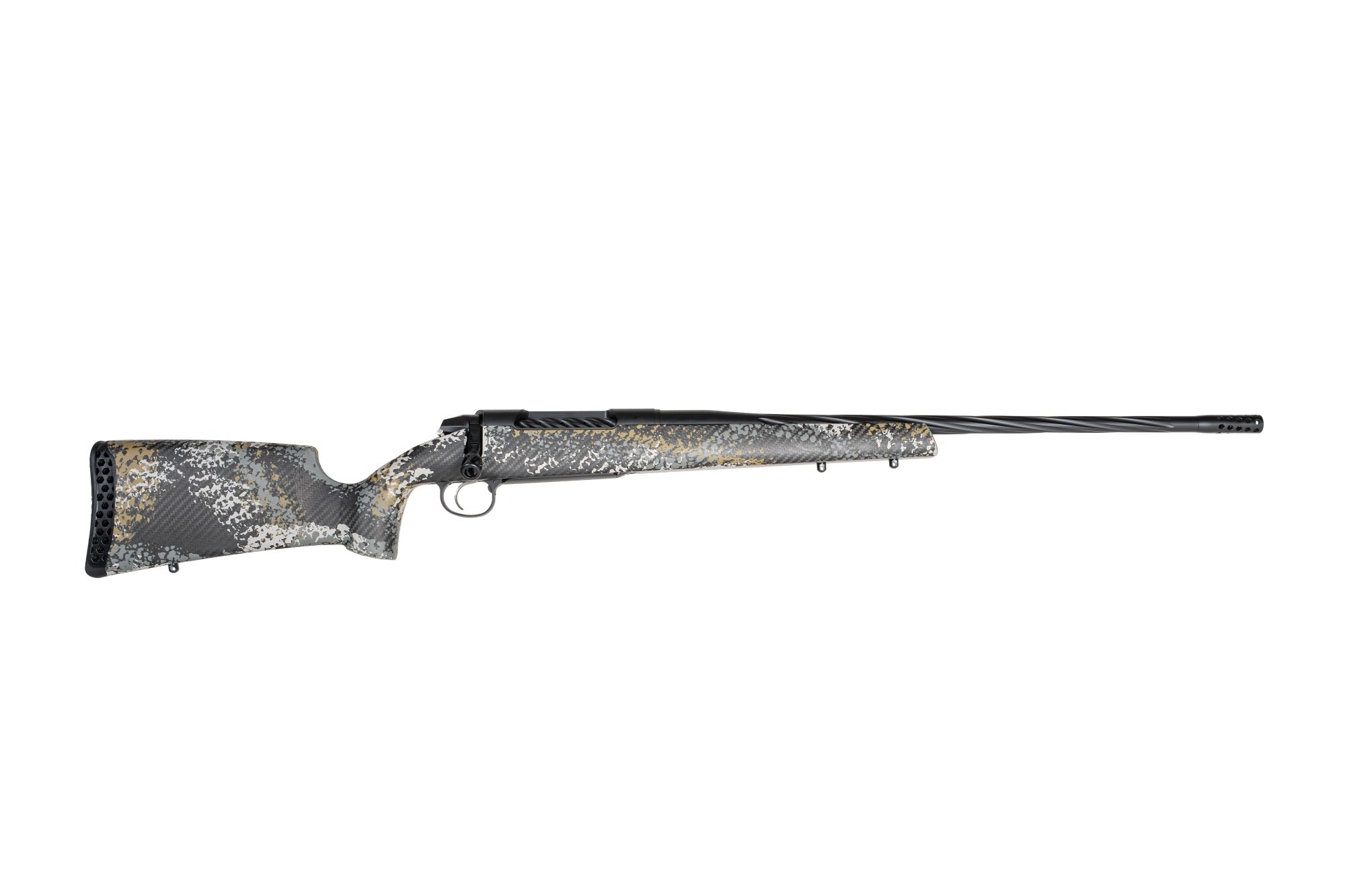 Weatherby 3WAST653WR8B 307 Alpine ST 6.5-300 WBY Mag 3+1 26" Graphite Black Cerakote Spiral Fluted Threaded Barrel, Steel Drilled & Tapped Receiver, Carbon Fiber w/Gray, Light Gray & Gold Sponge Accen