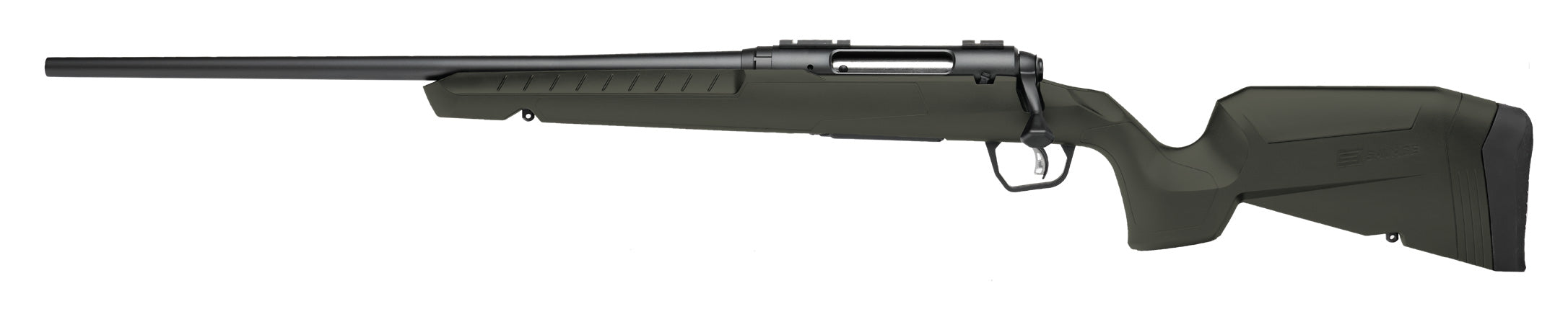 Savage Arms 32079 Axis 2 25-06 Rem 4+1 22" Matte Black Sporter Barrel, Matte Black Drilled & Tapped Steel Receiver, Fixed Green Synthetic Stock, Left Hand