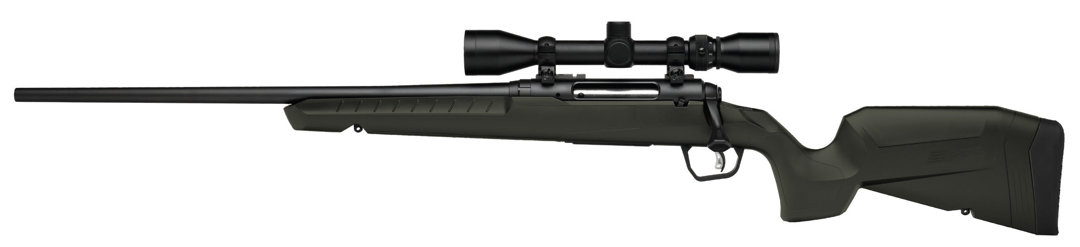 Savage Arms 32186 Axis 2 XP Combo Full Size 7mm-08 Rem 4+1 22" Black Sporter Barrel, Black Carbon Steel Receiver Drilled & Tapped, OD Green Fixed Synthetic Stock, Weaver 3-9x40mm Scope, Left Hand