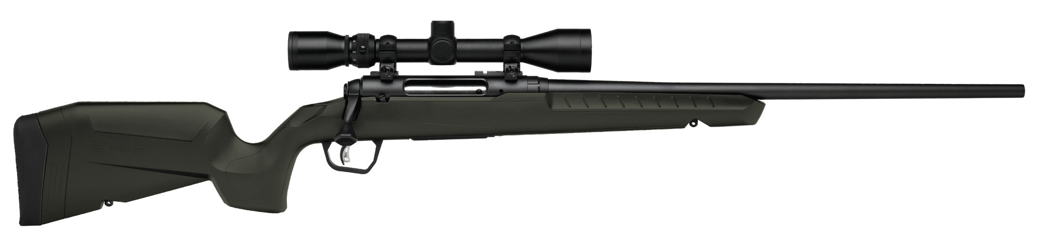 Savage Arms 32153 Axis 2 XP Combo Full Size 7mm-08 Rem 4+1 22" Black Sporter Barrel, Black Carbon Steel Receiver Drilled & Tapped, OD Green Fixed Synthetic Stock, Weaver 3-9x40mm Scope, Right Hand