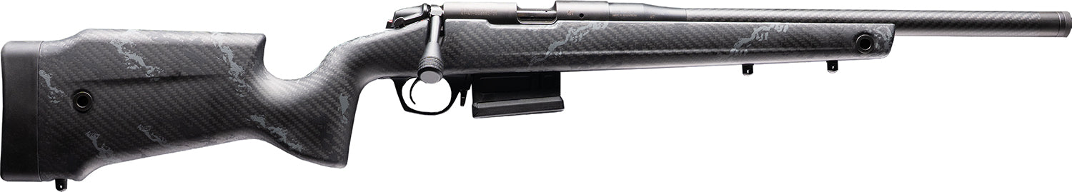 Bergara Rifles B14R008 B-14R Crest CF Full Size 22 LR 10+1 18" Carbon Fiber Threaded Barrel, Graphite Black Cerakote Steel Drilled & Tapped Receiver, MNR Molded w/Mini Chassis Black w/Gray Flecks Car