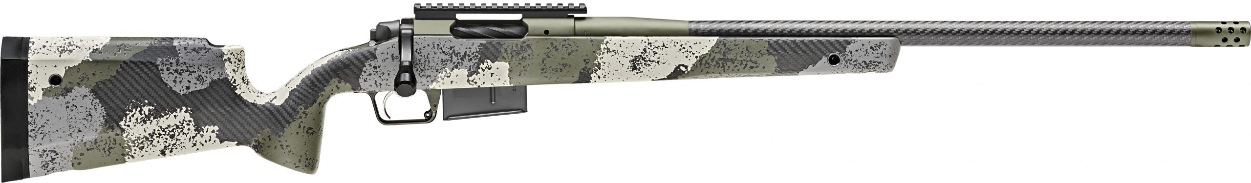 Springfield Armory BAW92465PRCCFG 2020 WayPoint 6.5 PRC 3+1 24" CF Evergreen Camo Hybrid Profile w/M-LOK Stock Mil-Spec Green Cerakote Right Hand