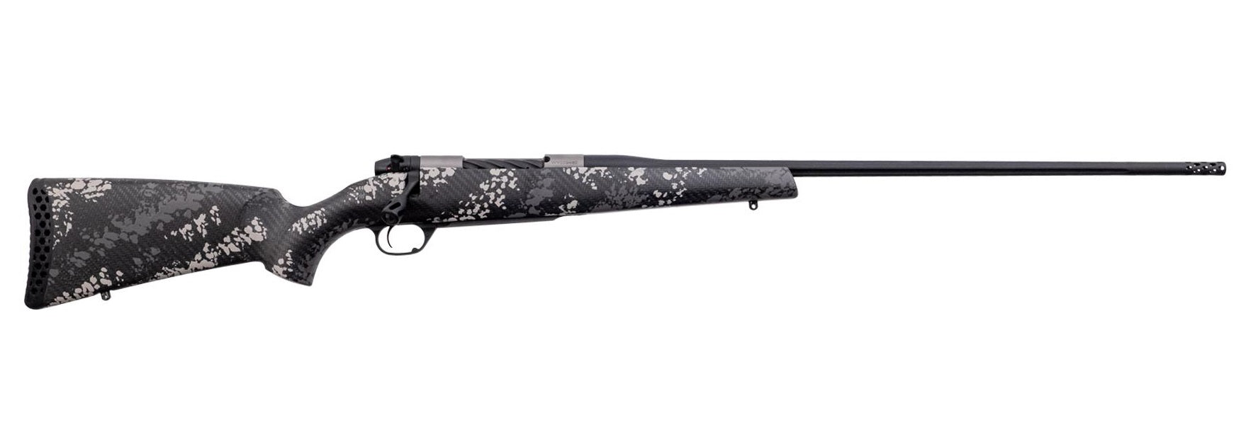 Weatherby MBT20N308NR4B Mark V Backcountry 2.0 Ti 308 Win 5+1 22" Barrel, Graphite Black Cerakote Metal Finish, Black with Gray/White Sponge Accents Peak 44 Blacktooth Stock