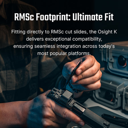 Osight K 6 MOA Red Dot Sight RMSc Footprint Side-Loading Battery Compact