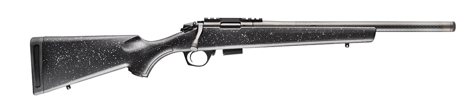 Bergara Rifles BMR006 BMR Carbon Fiber Full Size 17 HMR 5+1/10+1 20" Matte Blued Carbon Fiber/Steel Threaded Barrel & Drilled & Tapped Steel Receiver, Fixed Black/Gray Speckled Synthetic Stock