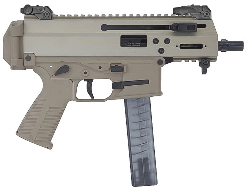 B&T Firearms BT36045CT APC 9K Pro 9mm Luger 30+1 4.30" Black Threaded Barrel, Coyote Tan Aluminum/Polymer Frame, Picatinny Rail, Coyote Tan Polymer Grip, M-LOK Slots, Ambidextrous