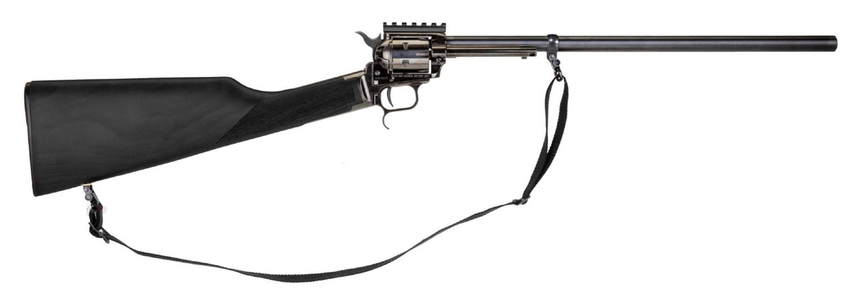 Heritage Mfg BR226B16-PIC Rough Rider Tactical Rancher Full Size 22 LR 6rd 16.12" Black Alloy Steel Barrel, Black Oxide Aluminum Receiver, Black Walnut Fixed Stock, Right Hand